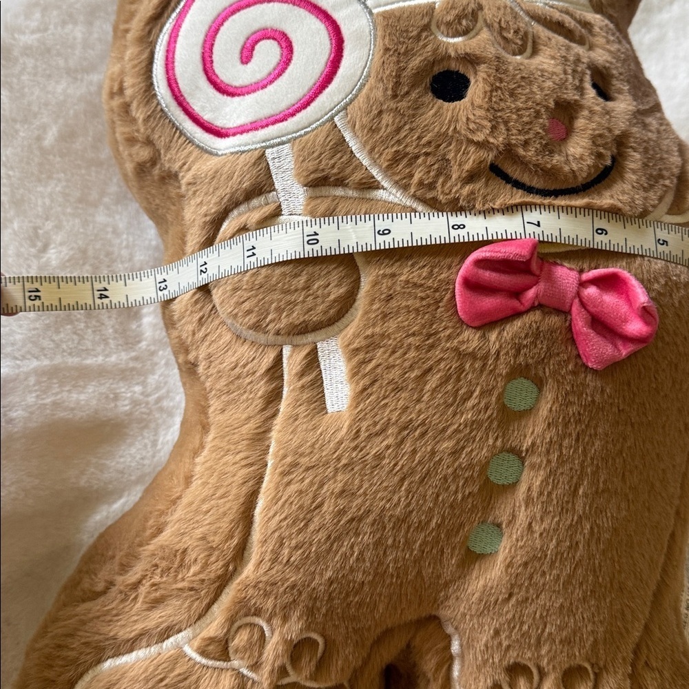 Cupcakes and Cashmere Christmas Faux Fur Gingerbread lollipop Boy Pillow 🍭 - Picture 9 of 11